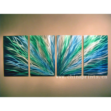 Xiamen pinturas abstratas Multipanel Grass para sala de estar